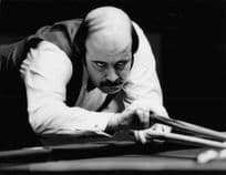 Willie Thorne Carefully Taking Crucial Snooker Shot Bolton Press Photo