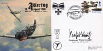 Winfried Schmidt German WW2 Ace Pilot Adlertag Hand Signed FDC