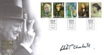 Winston S Churchill National Portrait Gallery Rare Hand Signed FDC