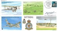 Wittering Cambs RAF Station MJM Jenkins Hand Signed Map LTD TO 80 FDC