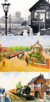 Wolferton Train Station Norfolk Queen Mary 2x Postcard s