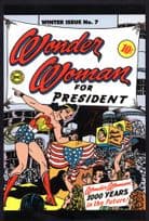 Wonder Woman For USA President WW2 Issue 7 DC Comic Book Postcard