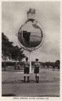 World Globe Clock at Jubilee Jamboree Sutton Coldfield 1957 Boy Scouts Old Postcard