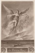 WW1 Italian Angel Pax In Terra Heaven 1914 - 1918 Military War Postcard
