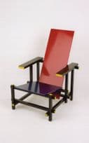 WW1 Red Blue Chair Gerri Rietveld Dutch Architect Museum Postcard