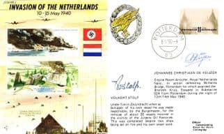 WW2 1940 Invasion Netherlands Volkert Stolp Johannes De Keijzer MULTI Signed FDC