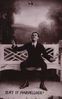 Yo Yo Spinning Top On A String Old Comic Toy Real Photo Postcard