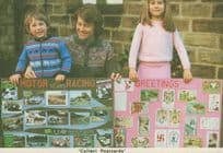Yorkshire Boy Collecting Grand Prix Motor Racing 1980s Postcard