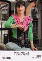 Zahra Ahmadi as Shabnam Masood Eastenders Hand Signed Cast Card Photo