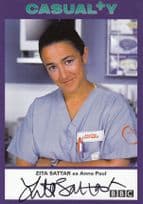 Zita Sattar as Anna Paul BBC Casualty Hand Signed Cast Card Photo