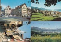 Zug Switzerland 4x Postcard s