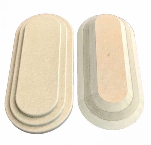 Nested set of 3 large rounded rectangle pottery drape forms