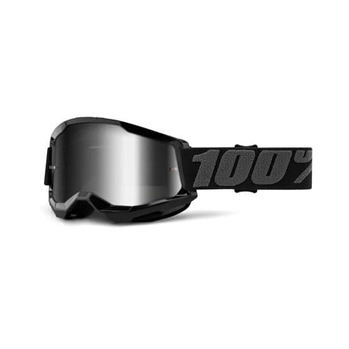 100% STRATA 2.0 Goggles BLACK MIRROR LENS