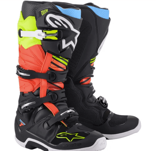 Alpinestar Tech 7 Black/ Yellow/Flou/Red Flou Boots