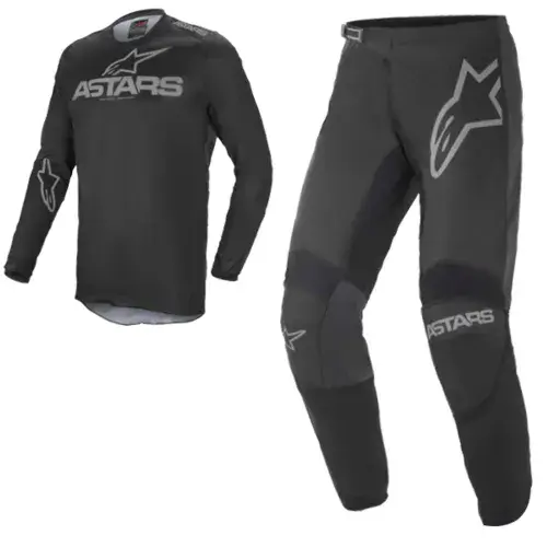 Alpinestars Fluid Graphite Black Dark Grey Kit Combo
