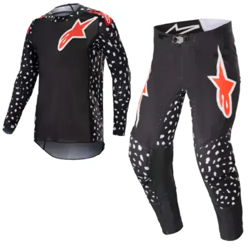 Alpinestars Kids Racer North Black Neon Red Kit Combo