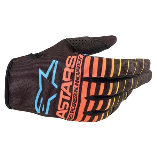 Alpinestars Radar Gloves Coral Blue MX Off Road Gloves