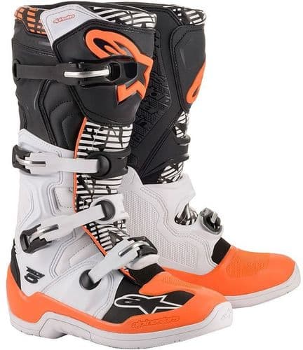 Alpinestars TECH 5 WHITE/BLACK/ORANGE FLUO