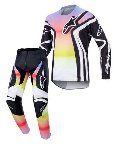 Alpinestars Youth Racer Semi Race Black Multicolours Kit Combo