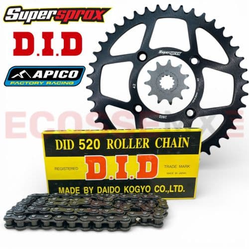 Beta EVO REV3 125 250 270 300 2003-2026 DID Chain Black Supersprox Chain And Sprocket Kit