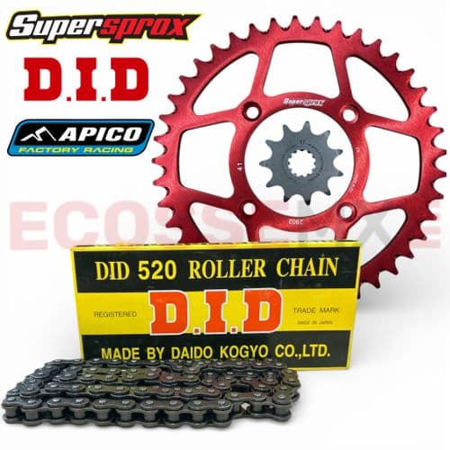 Beta EVO REV3 125 250 270 300 2003-2026 DID Chain Red Supersprox Chain And Sprocket Kit