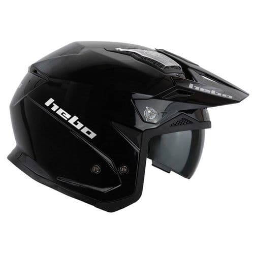 HEBO ZONE 5 TRIALS HELMET MONO BLACK