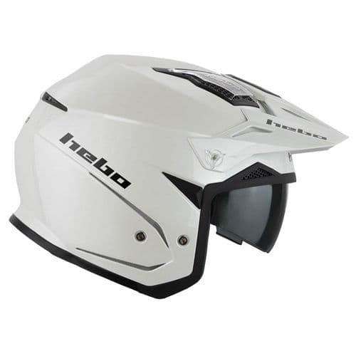 HEBO ZONE 5 TRIALS  MONO WHITE HELMET