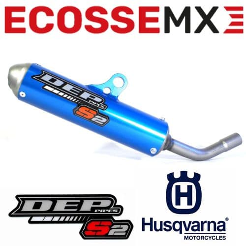 HUSQVARNA TC65 2016-2023 DEP Blue Exhaust Silencer Round Tail Can Tail Pipe