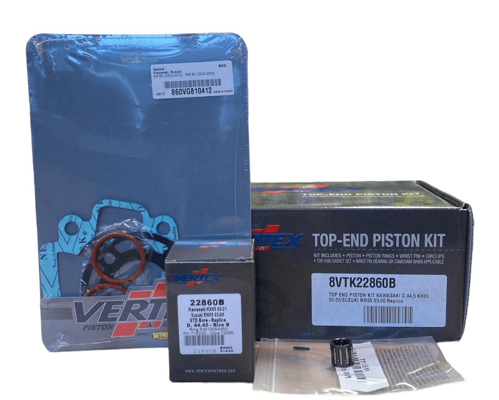 KAWASAKI KX65 2000-2025 Full Vertex Top End Rebuild Kit