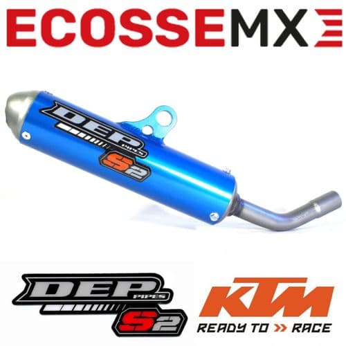 KTM SX50 2016-2023 DEP Blue Exhaust Silencer Round Tail Can Tail Pipe