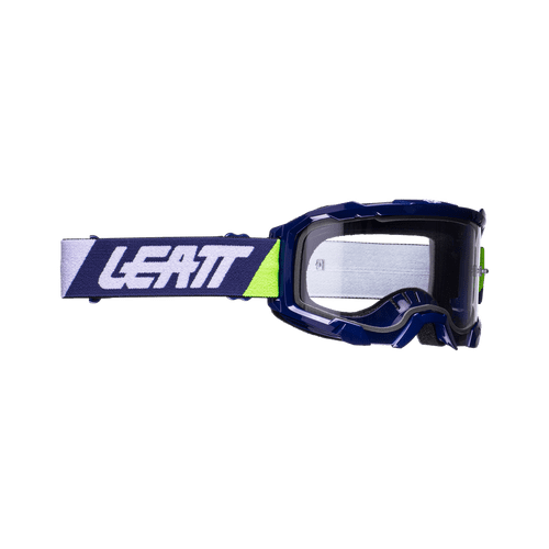 Leatt 2022 4.5 Velocity Motocross Enduro Goggles Blue - Clear Lens