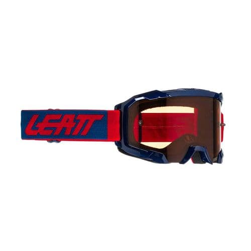 Leatt 2022 4.5 Velocity Motocross Enduro Goggles Royal - Rose Lens