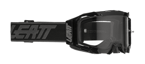 Leatt 2022 5.5 Velocity Motocross Enduro Goggles Black - Clear Lens