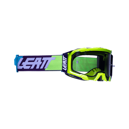 Leatt 2022 5.5 Velocity Motocross Enduro Goggles Neon Yellow - Light Grey Lens