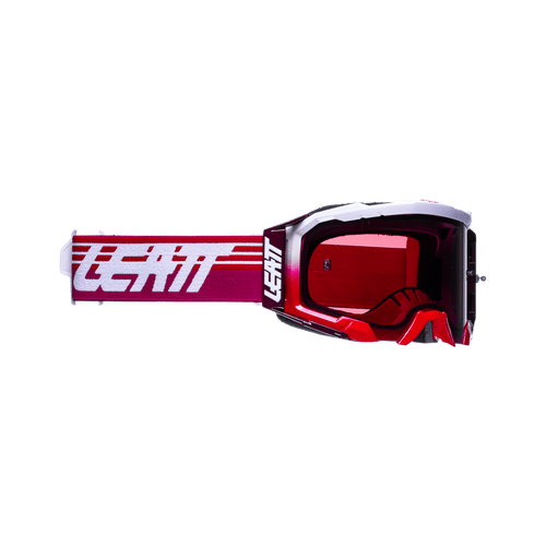 Leatt 2022 5.5 Velocity Motocross Enduro Goggles Red - Rose Lens