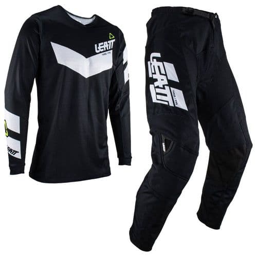 Leatt 3.5 Motocross Enduro Shirt & Race Pants Riding Kit Black