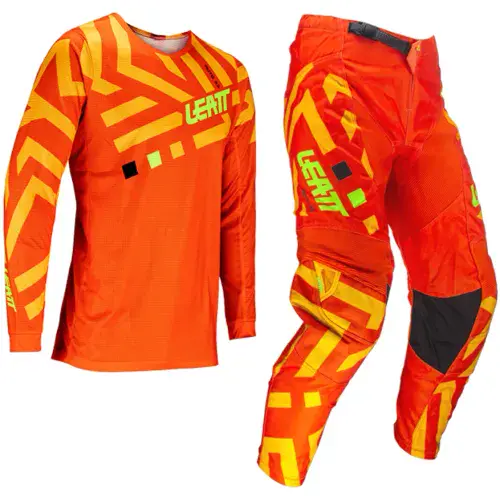 LEATT Kids/Youth 3.5 RIDE V24 CITRUS MOTOCROSS KIT COMBO