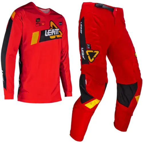 LEATT Kids/Youth 3.5 RIDE V24 RED MOTOCROSS KIT COMBO