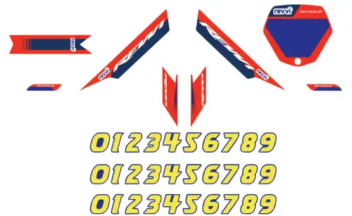 MX Revvi Graphics Kit – 16″ and 16″ Plus Red/Blue