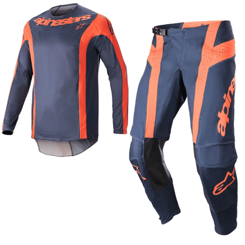 New Alpinestars 2023 Techstar Jersey/Pants Combo Navy Orange