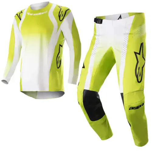 New Alpinestars 2023 Techstar Jersey/Pants Combo Yellow Flou
