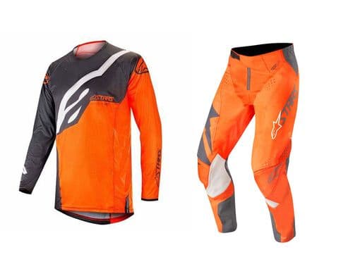 New Alpinestars Techstar Factory JerseyPants Combo Grey Orange