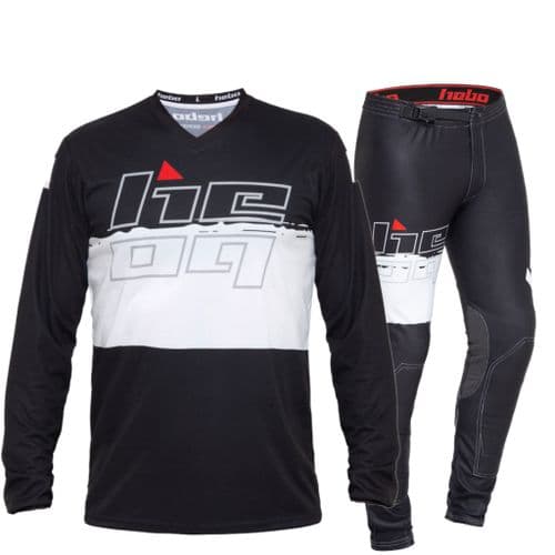 NEW Hebo Pro 22 Trials Shirt & Jean Combo Black/White