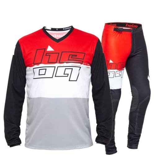 NEW Hebo Pro 22 Trials Shirt & Jean Combo Red/Black