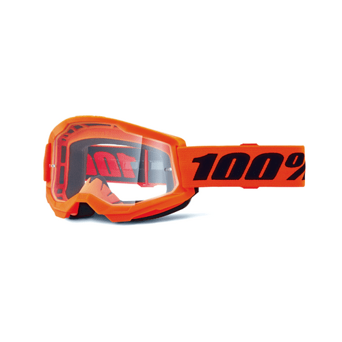Strata 2 Neon Orange Goggles With Clear Lens