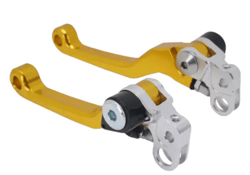 SURRON GOLD FRONT & REAR BLACK ADJUSTABLE BRAKE LEVERS FOR SURRON LIGHT BEE X FLEXI