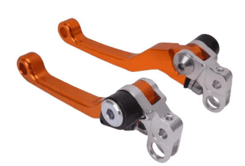 SURRON ORANGE FRONT & REAR BLACK ADJUSTABLE BRAKE LEVERS FOR SURRON LIGHT BEE X FLEXI