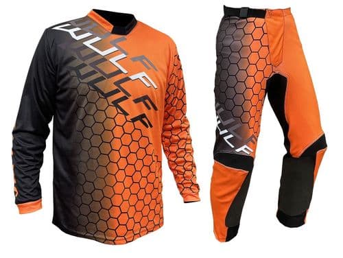 Wulfsport Youth Shirt/Jeans Kit -Connect Orange