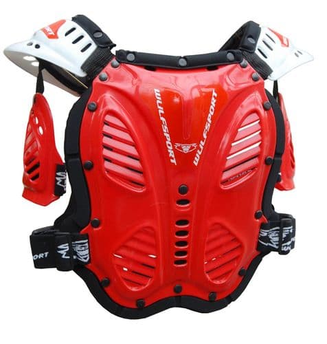 Wulfsport Youth Tabard Body Armour (8-13 Years) Red