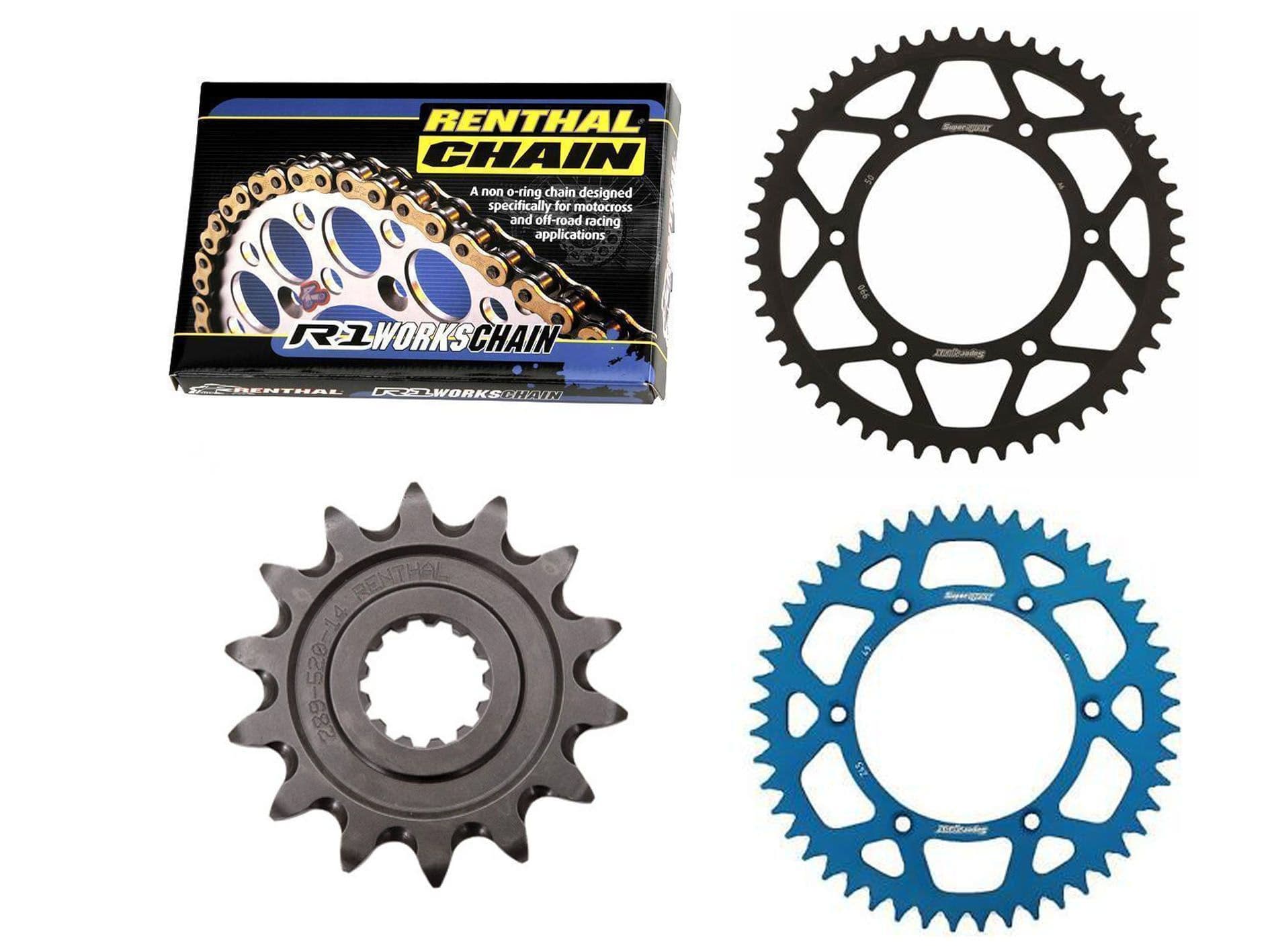 YAMAHA YZ 125 05 - ON RK 520 Chain & Supersprox Stealth Sprocket Kit Gold